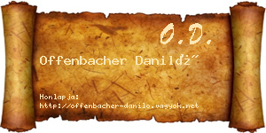 Offenbacher Daniló névjegykártya